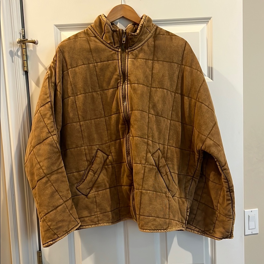 Free People dolman Brown Quilted Jacket